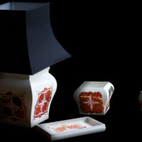 Coordinato d'arredo con ceramiche di Rita Dal Prà